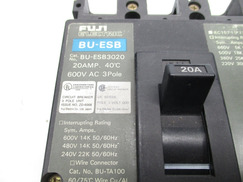 FUJI ELECTRIC BU-ESB3020 600VAC 20A NSNP