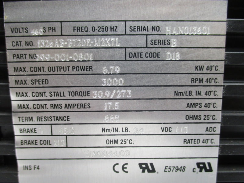 ELWOOD 1326AB-B720E-M2K7L SER. B 24VDC 17.5A NSNP