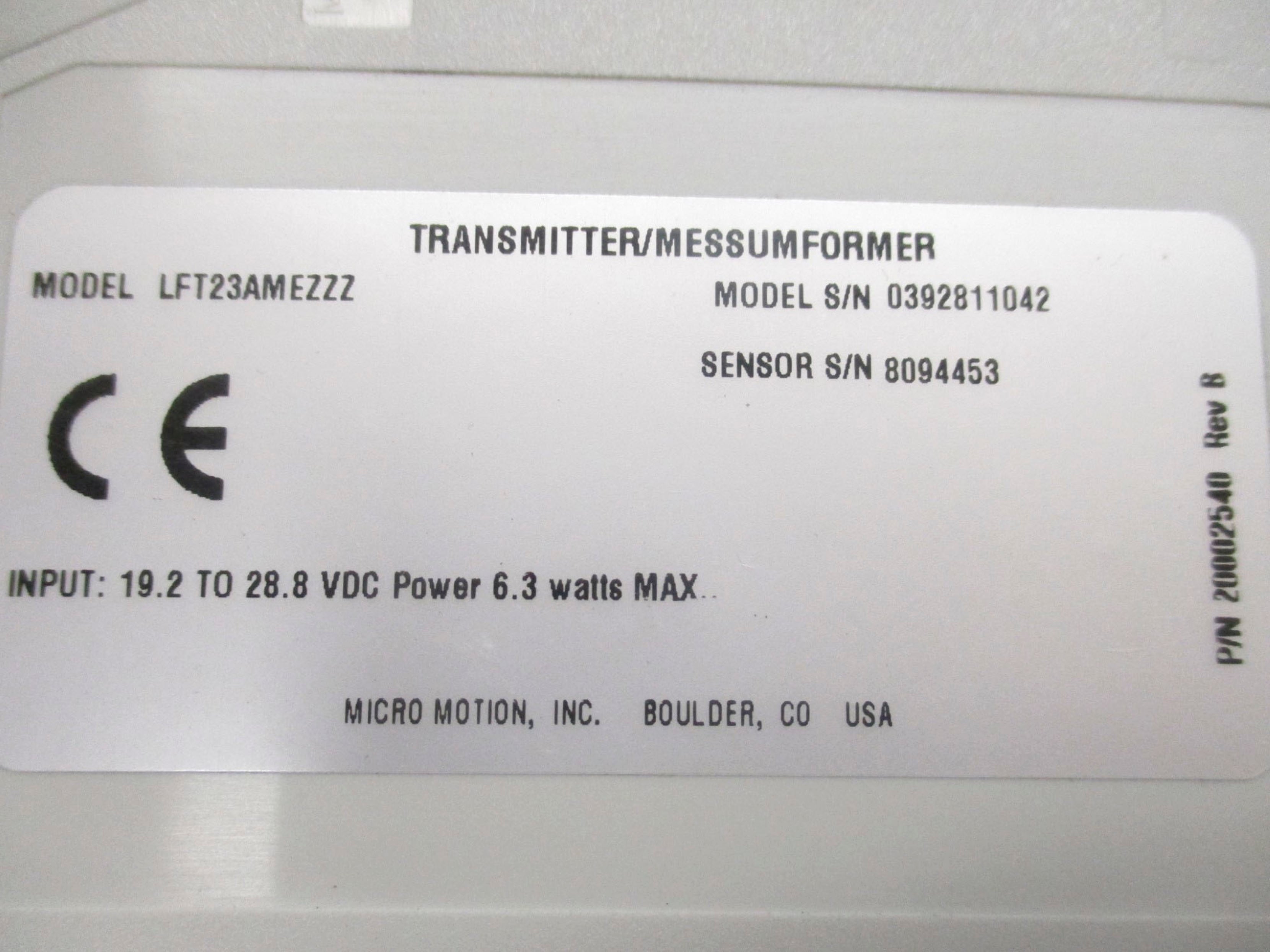 MICROMOTION LFT23AMEZZZ NSNP