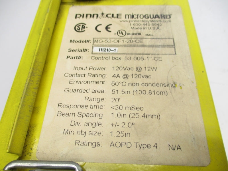 PINNACLE MG-52-OF1-20-CE 120VAC 4A UNMP
