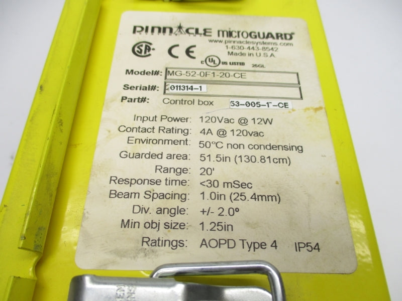 PINNACLE MG-52-0F1-20-CE 120VAC 4A NSNP