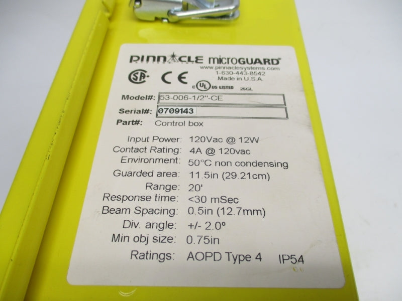 PINNACLE 53-006-1/2"-CE 120VAC 4A UNMP