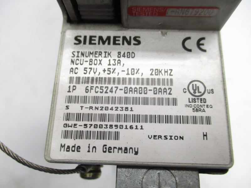 SIEMENS 6FC5247-0AA00-0AA2 57VAC 13A UNMP