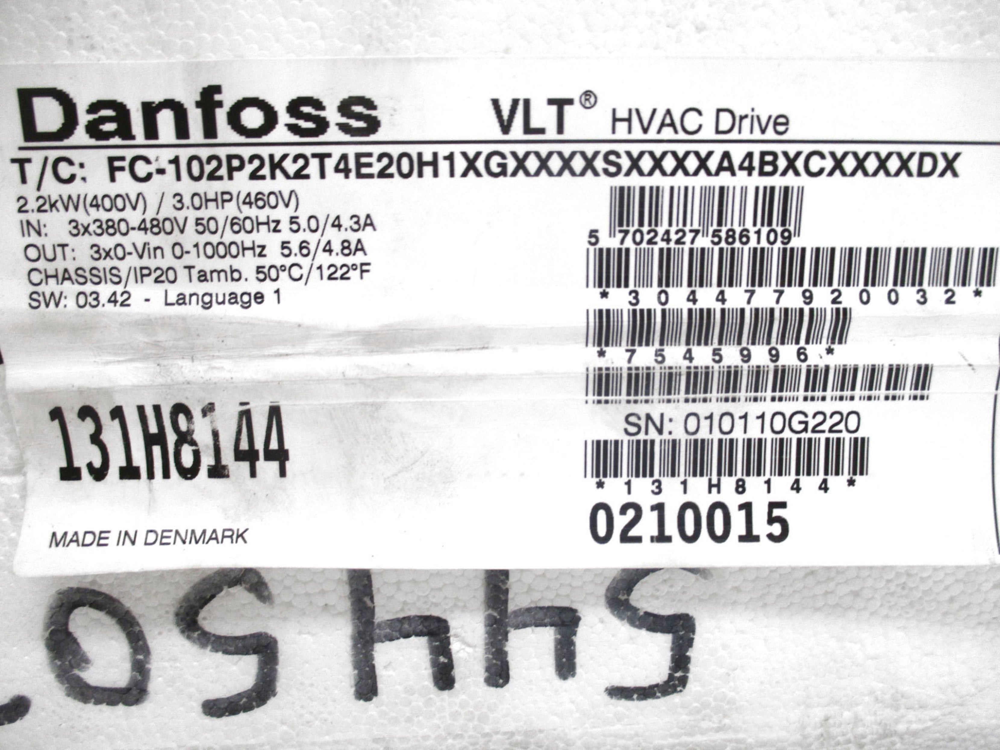 DANFOSS FC-102P2K2T4E20H1XGX NSMP
