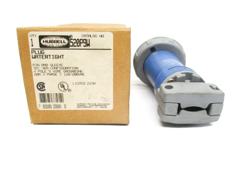 HUBBELL 520P9W 120/208VAC, 20A NSMP
