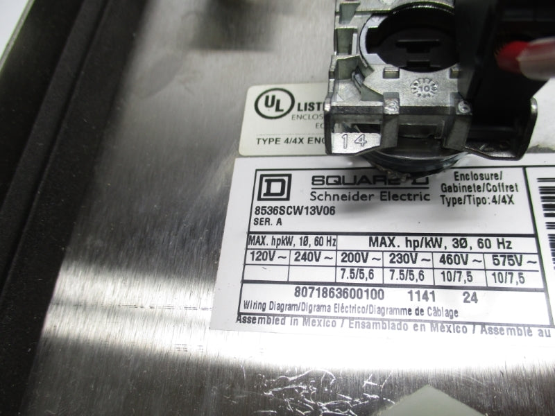 SQUARE D 8536SCW13V06 SER. A 440-480V NSMP