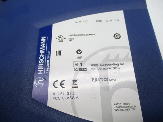 HIRSCHMANN SPIDERII8TXEEC 943958-001 9.6-32VDC NSMP