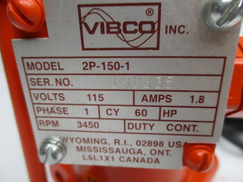 VIBCO 2P-150-1 115V 1.8A NSMP