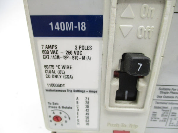 ALLEN BRADLEY 140M-I8P-B70-M 690V 7A UNMP