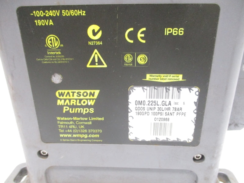 WATSON MARLOW 0M0.225L.GLA 100-240V 100PSI UNMP