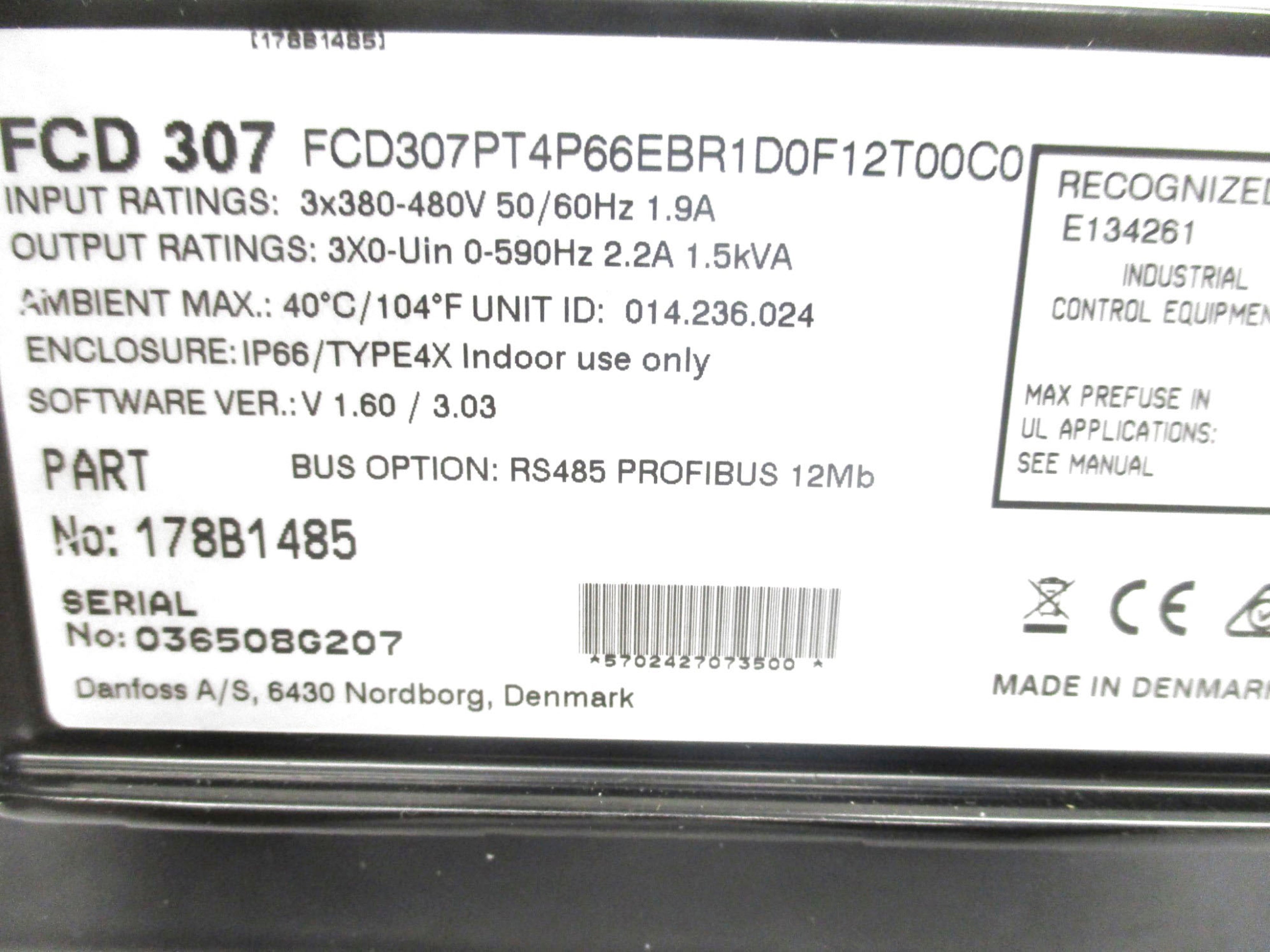 DANFOSS 178B1485 NSMP