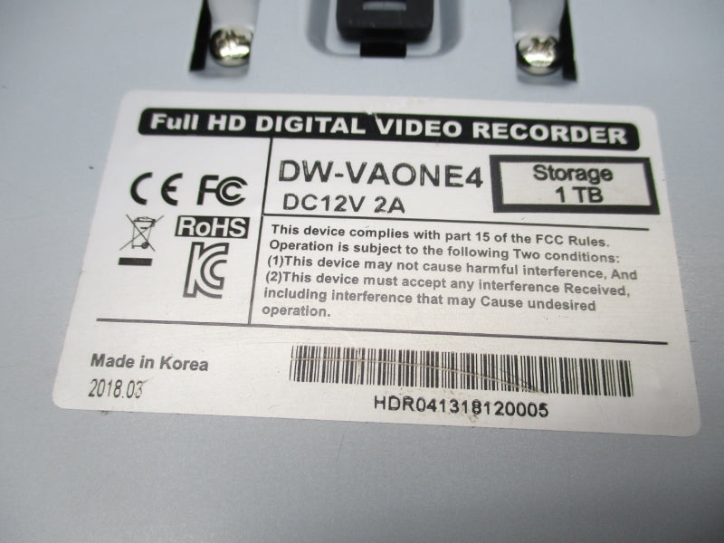 DIGITAL WATCHDOG DW-VAONE4 12V 2A NSNP