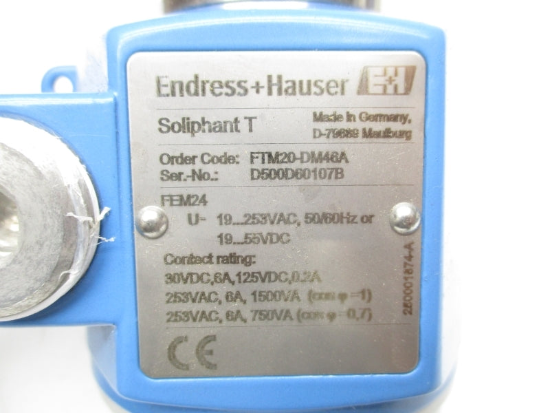 ENDRESS+HAUSER FTM20-DM46A 253VAC 6A NSMP