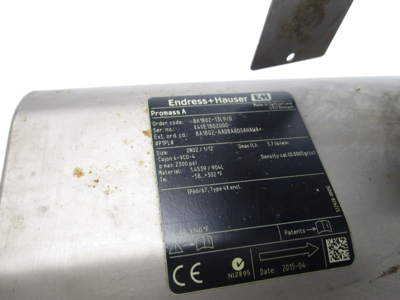 ENDRESS+HAUSER 8A1B02-13L9/0 8A1B02-AADBAADSAHAWA+ UNMP