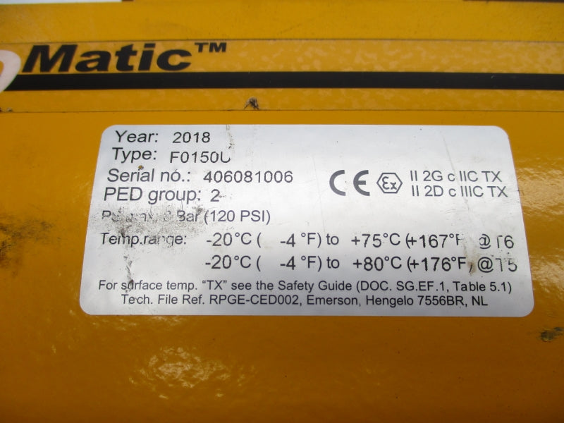 EL-O-MATIC F0150U 125/250VAC 10A 120PSI NSNP