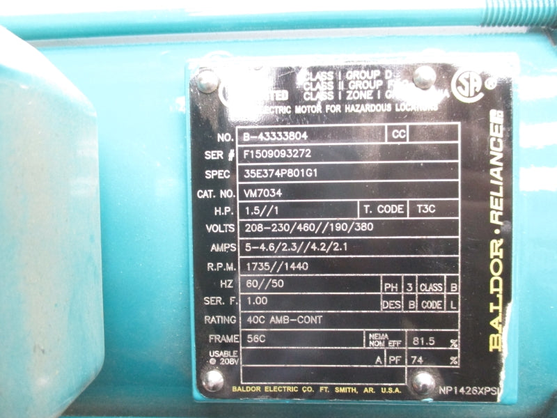 BRAWN MIXER BD150 460V 5A NSNP