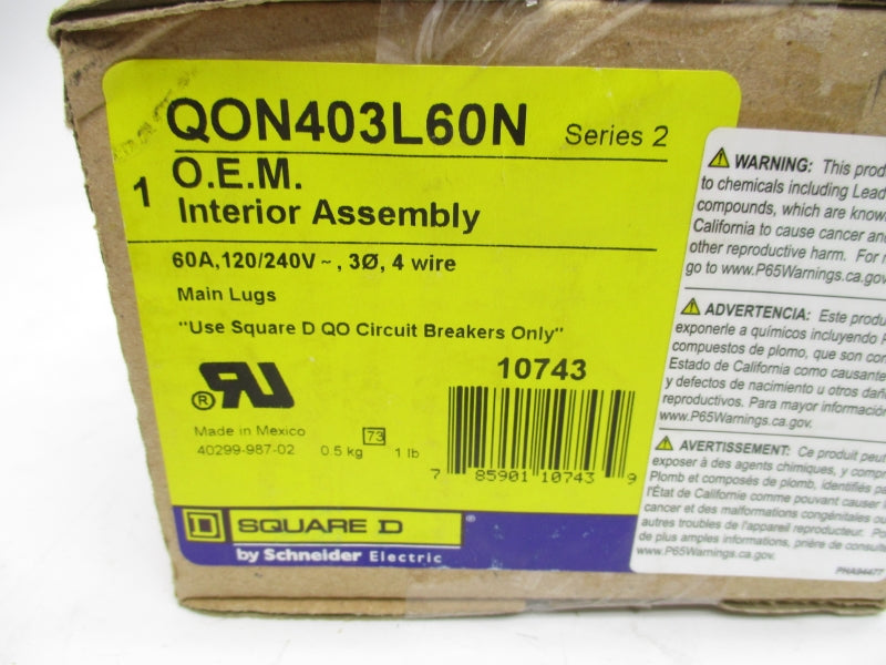 SQUARE D QON403L60N SER. 2 120/240V 60A NSFS