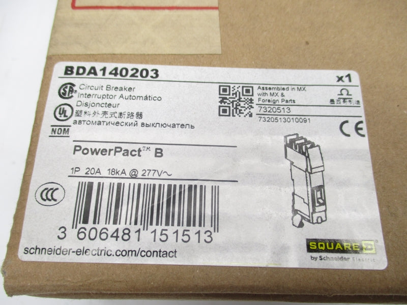 SQUARE D BDA140203 277V 20A NSFS