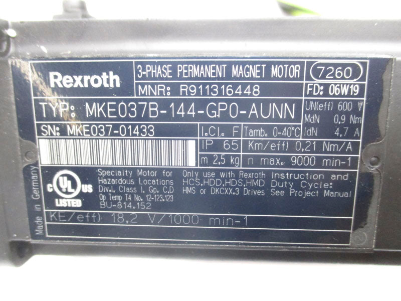 REXROTH MKE037B-144-GP0-AUNN R911316448 NSMP