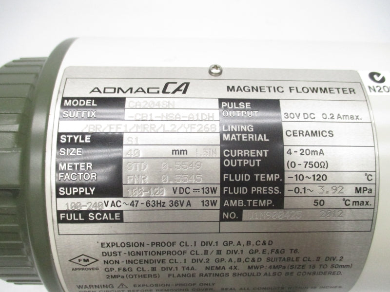 YOKOGAWA CA204SN-CB1-NSA-A1DH/BR/FF1/MRR/L2/YF268 100-120VDC -0.1-3.92MPA NSMP