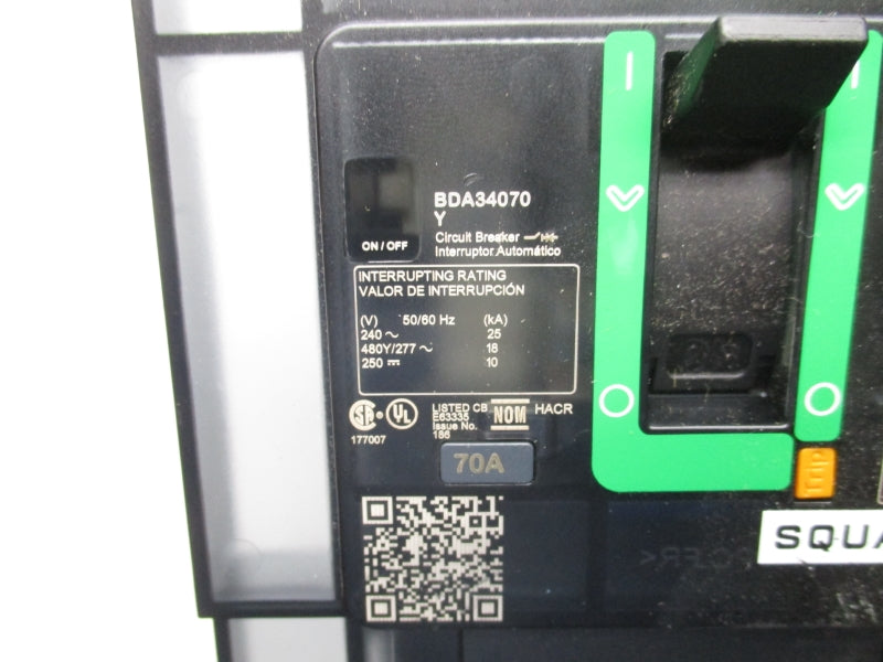 SQUARE D BDA34070Y 480Y/277V 70A NSNP