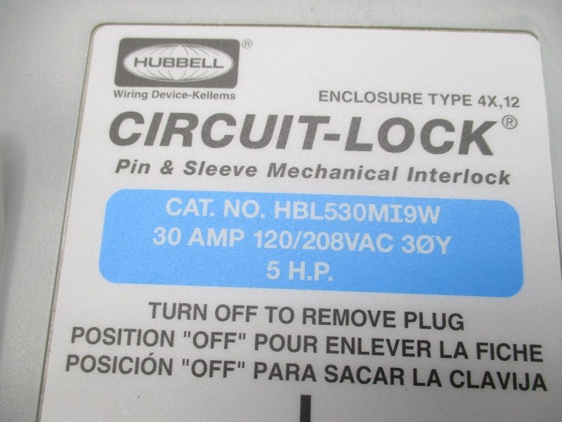 HUBBELL HBL530MI9W 120/208VAC 30A NSMP
