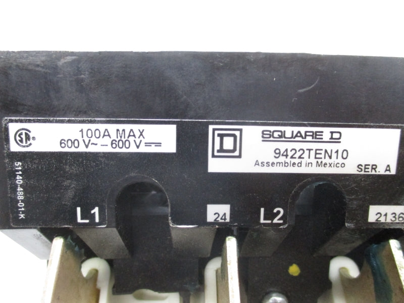 SQUARE D 9422TEN10 SER. A 600V 100A (AS PICTURED) NSNP