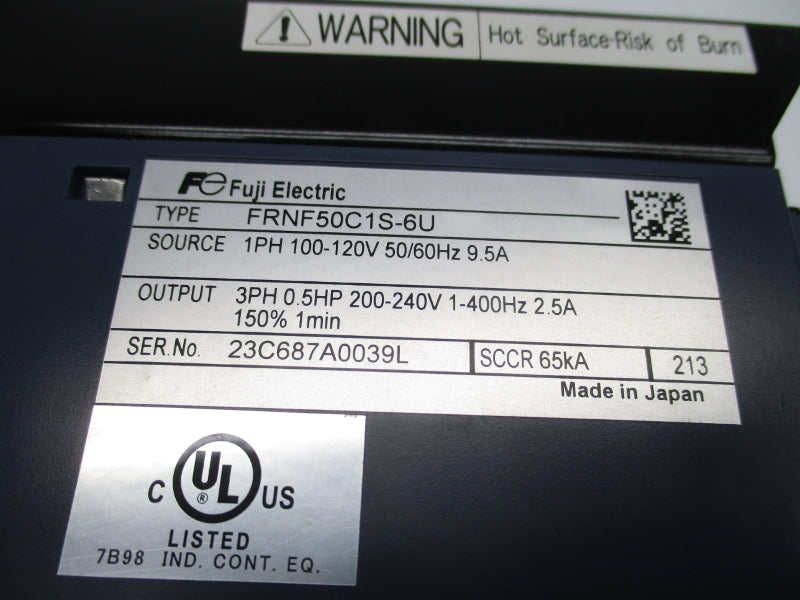 FUJI ELECTRIC FRNF50C1S-6U 200-240V 9.5A NSNP