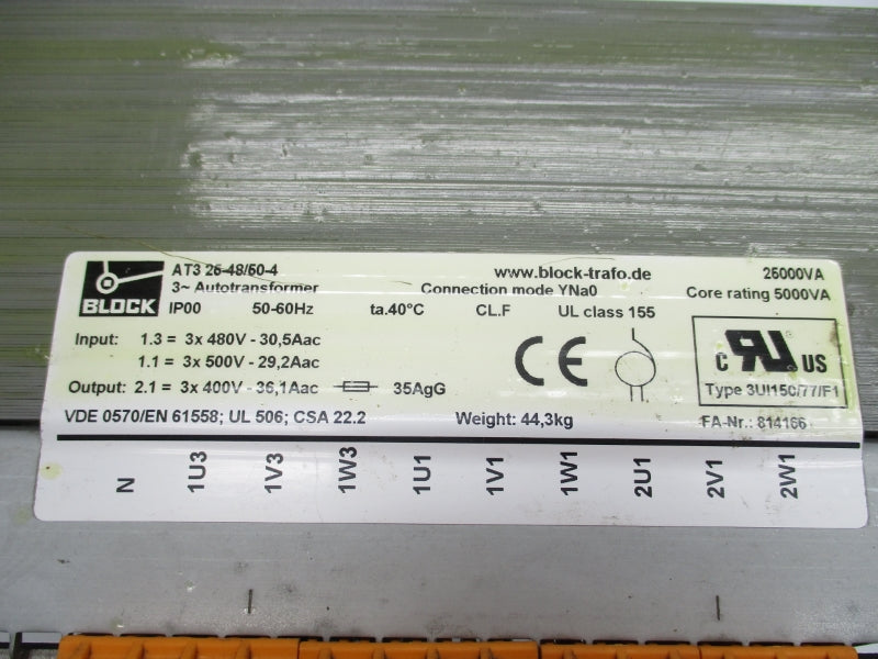 BLOCK AT325-48/50-4 500V 25000VA NSNP