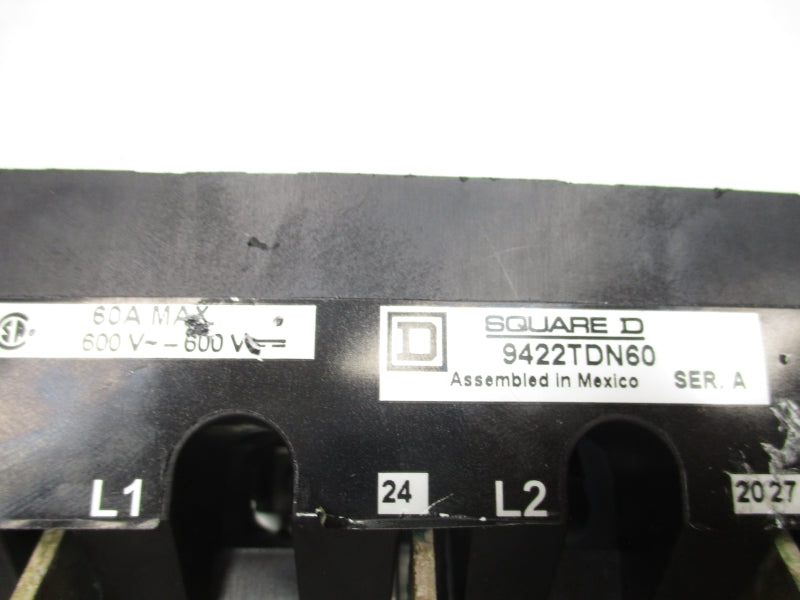 SQUARE D 9422TDN60 SER. A 600V 60A (AS PICTURED) NSNP