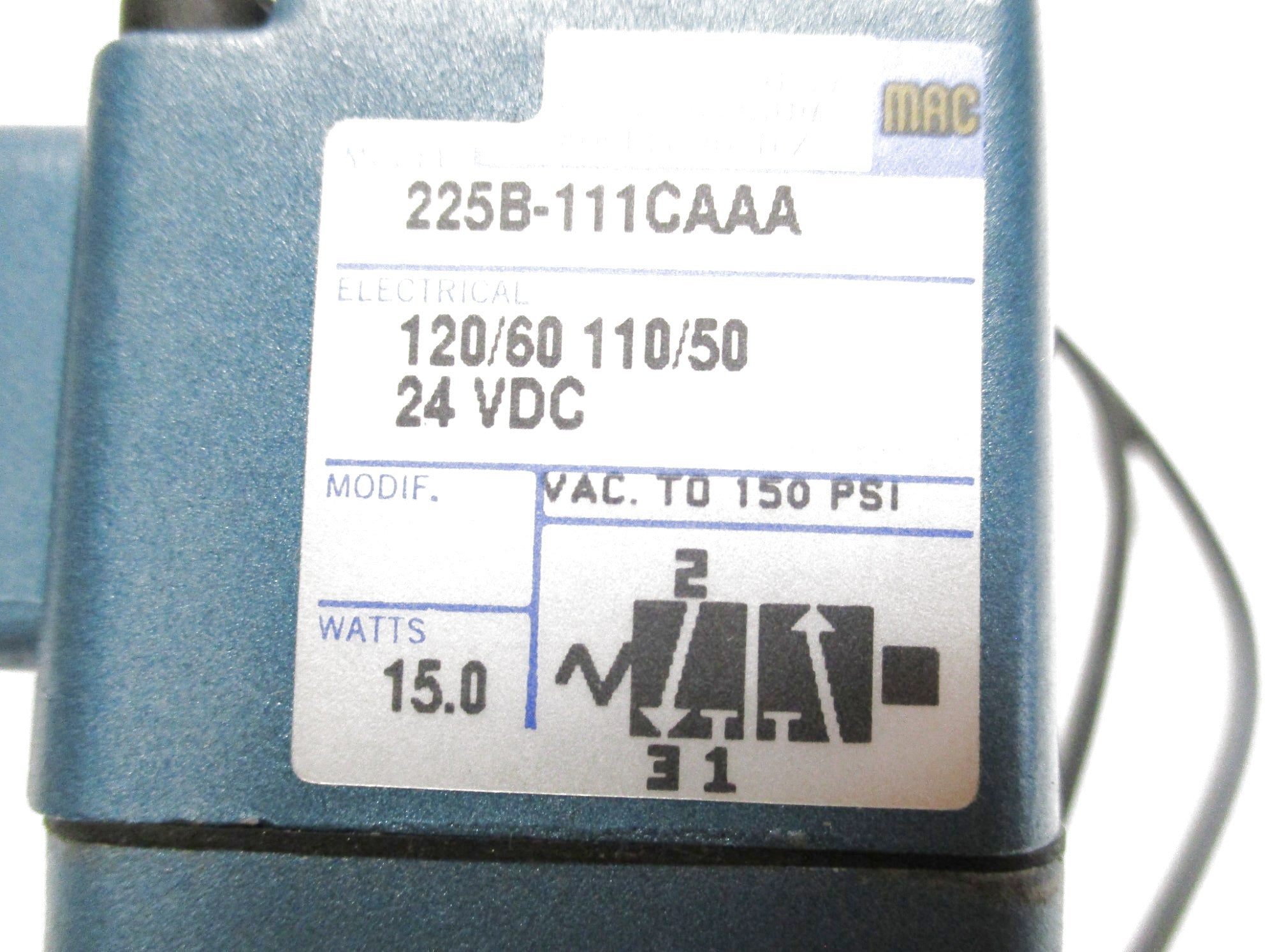 MAC 225B-111CA 110/120VAC 150PSI NSMP