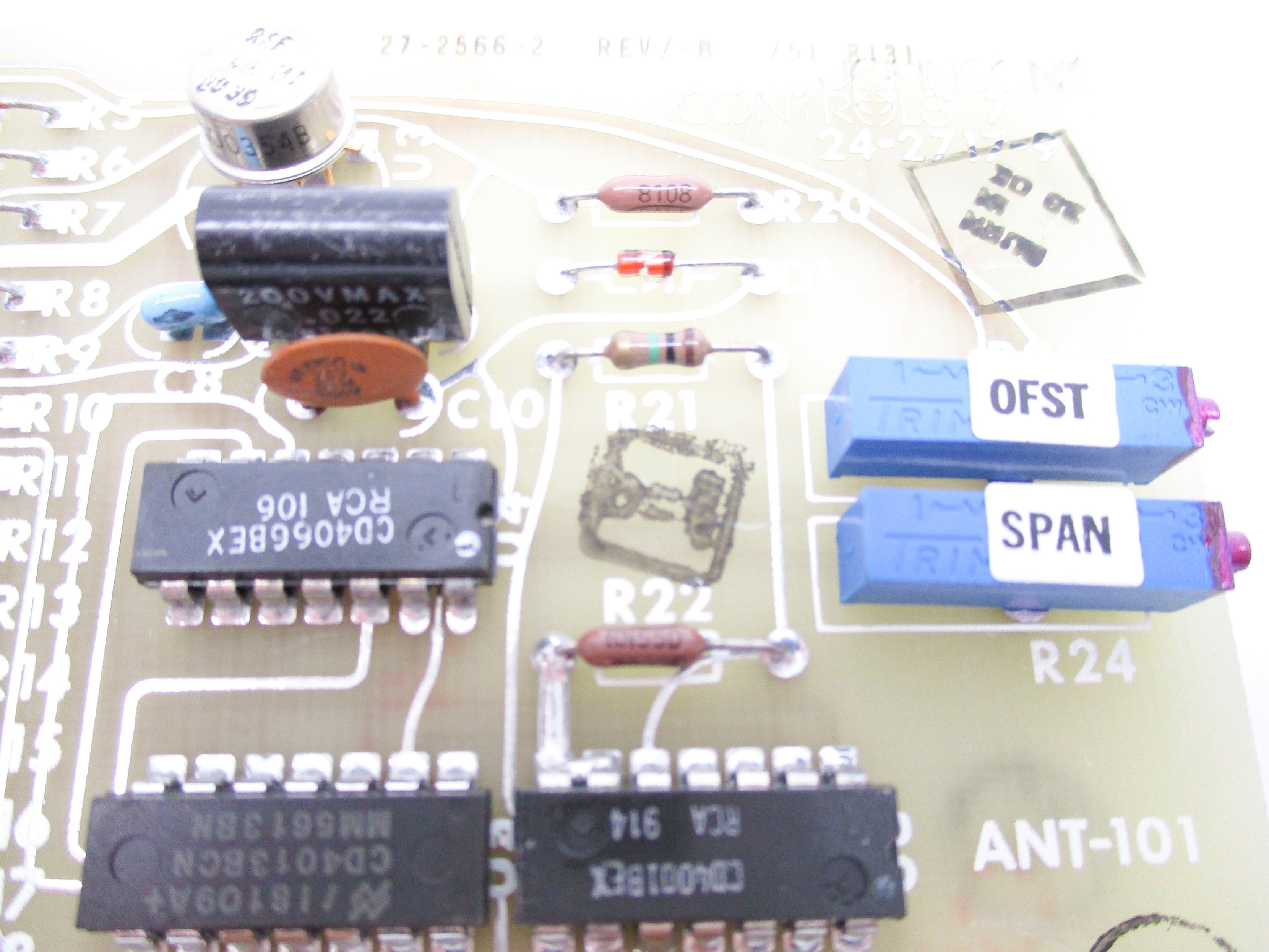 JOHNSON CONTROLS 27-2566-2 ANT-101 REV. B NSNP