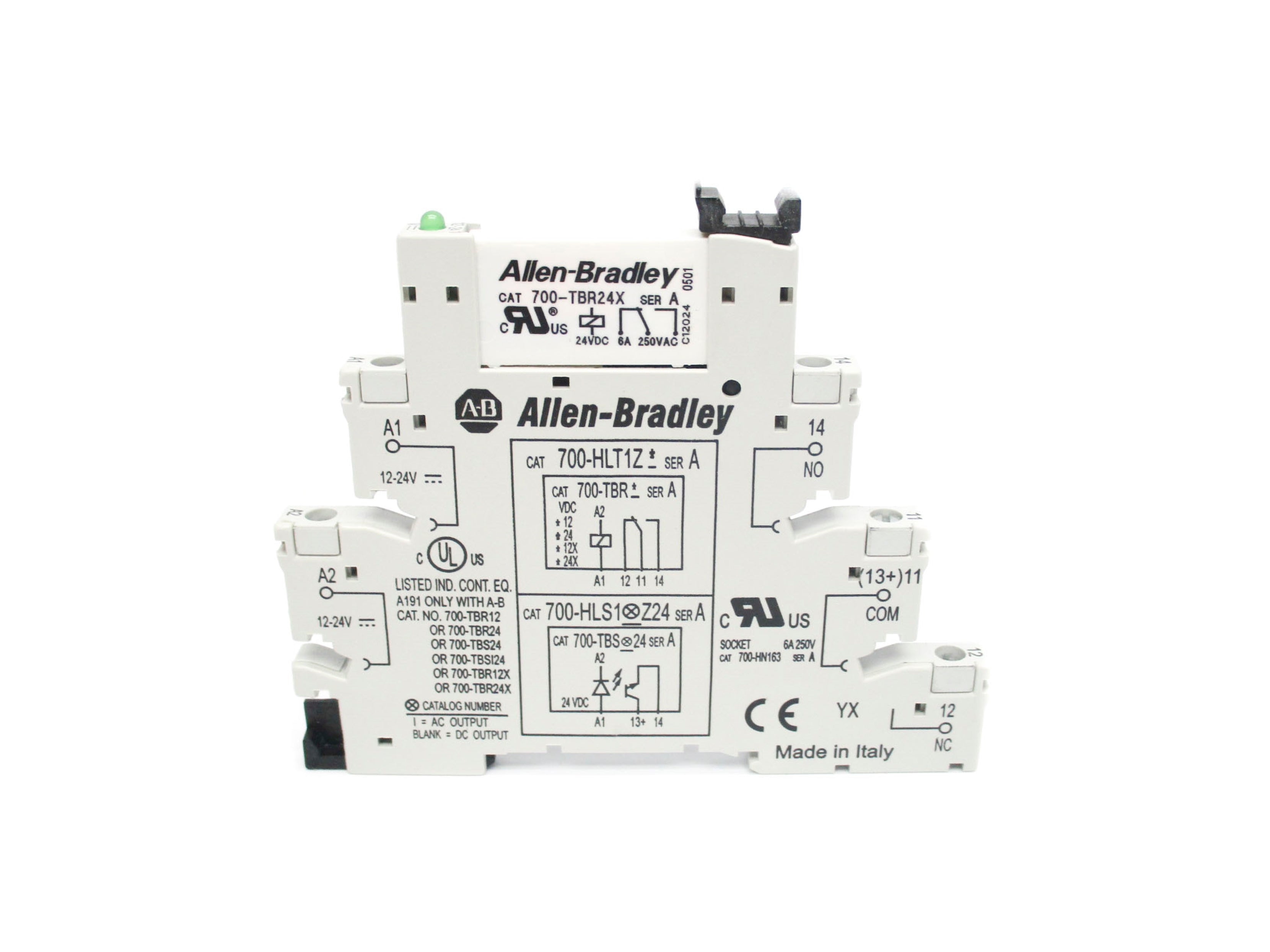 ALLEN BRADLEY 700-HLT1Z24X SER. A (PKG OF 10) (WH) NSMP