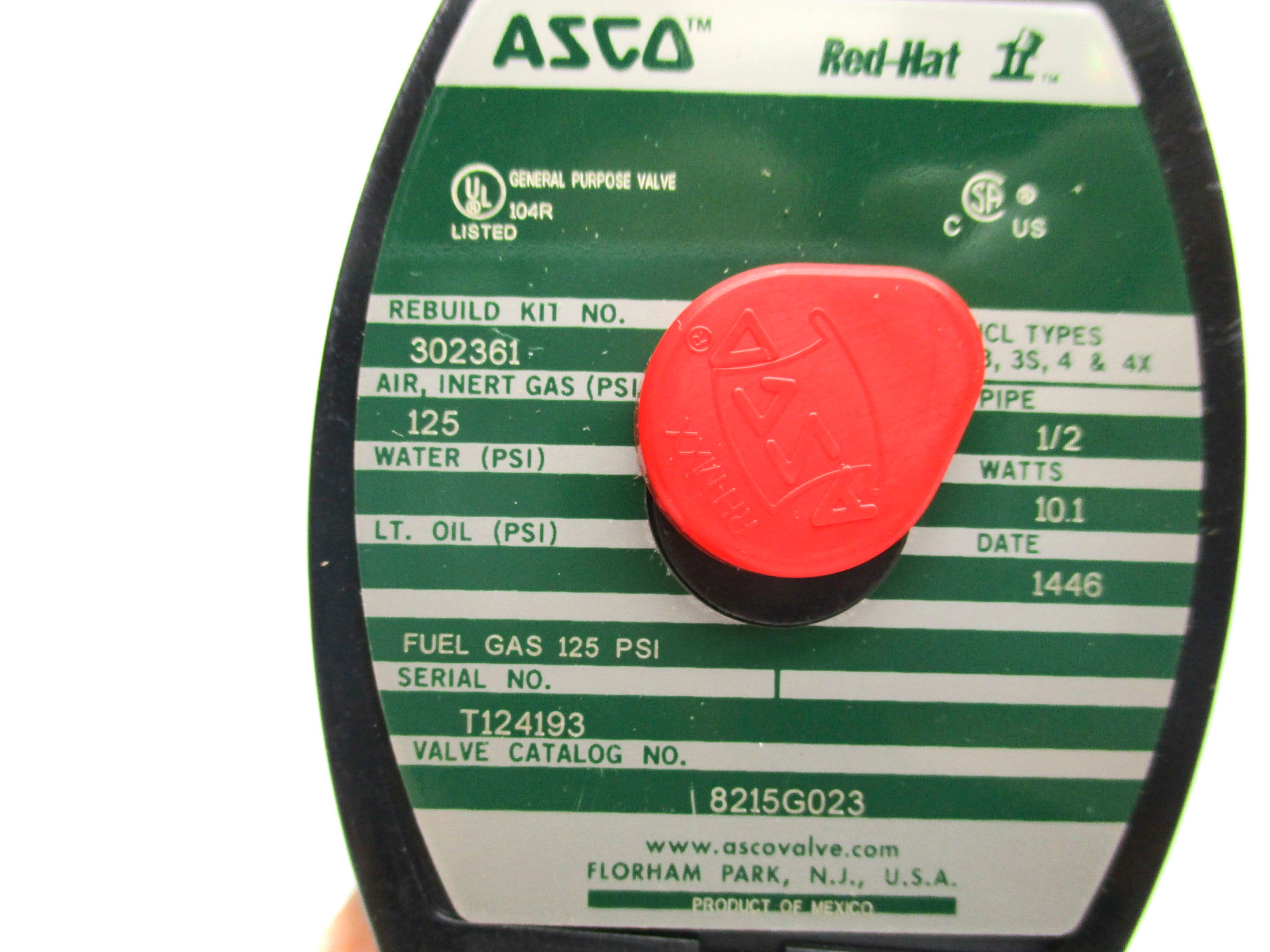 ASCO 8215G023 110/120V 125PSI 1/2" NSMP