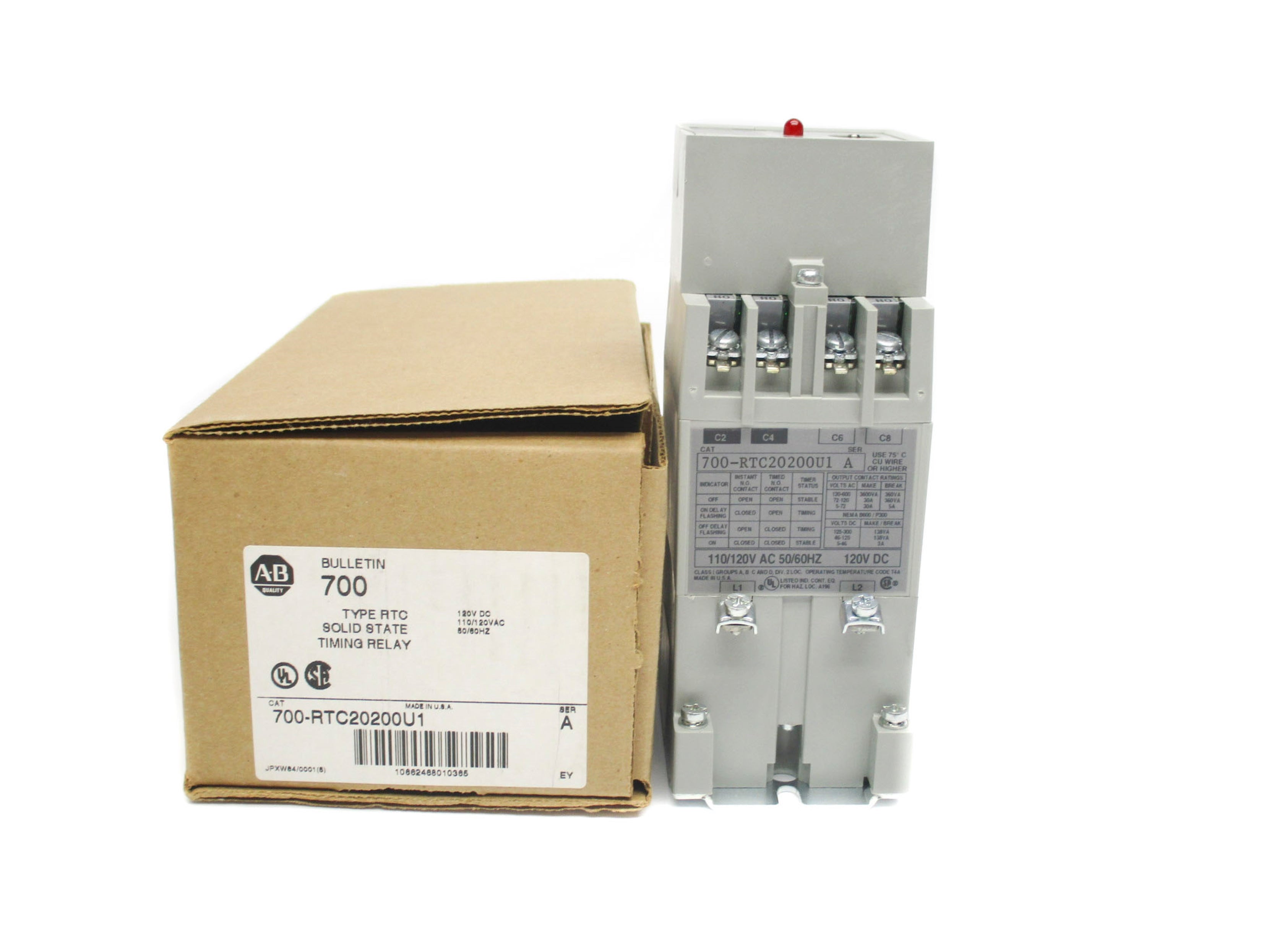 INDUSTRIAL SPARE PART 700-RTC20200U1 SER. A 120VAC (BR/WH) NSMP