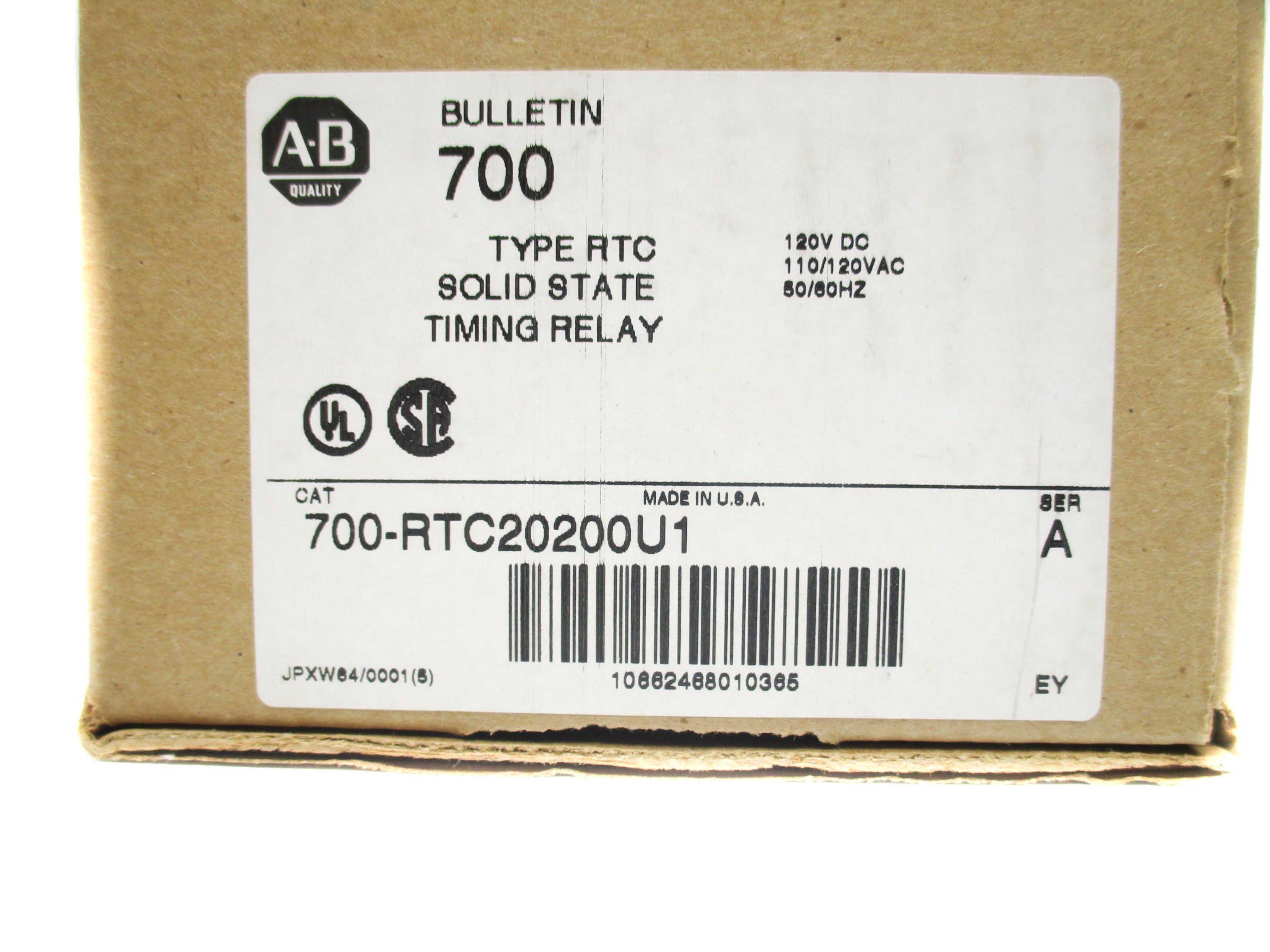 INDUSTRIAL SPARE PART 700-RTC20200U1 SER. A 120VAC (BR/WH) NSMP