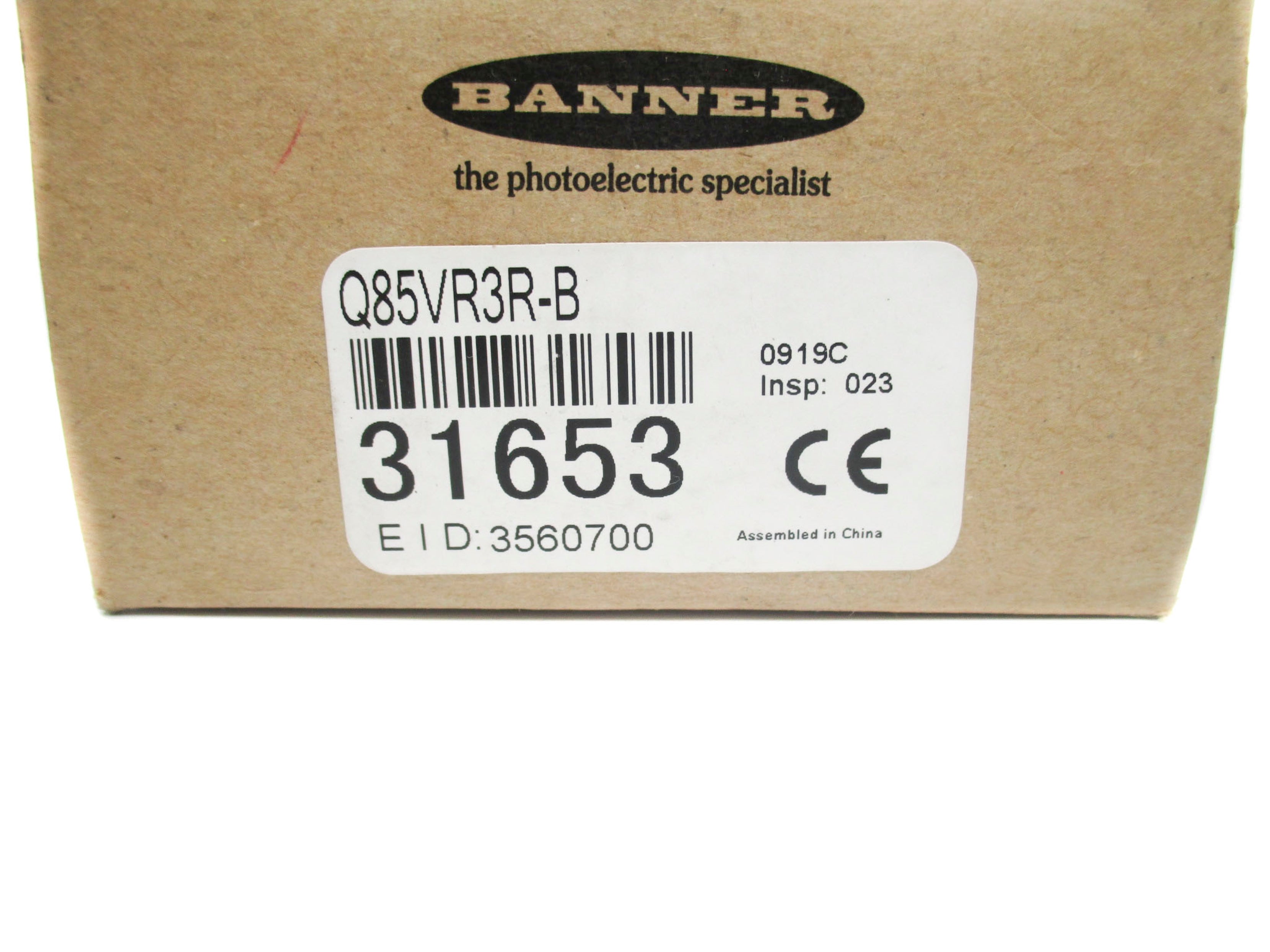 BANNER ENGINEERING Q85VR3R-B 31653 250VAC 3A NSMP