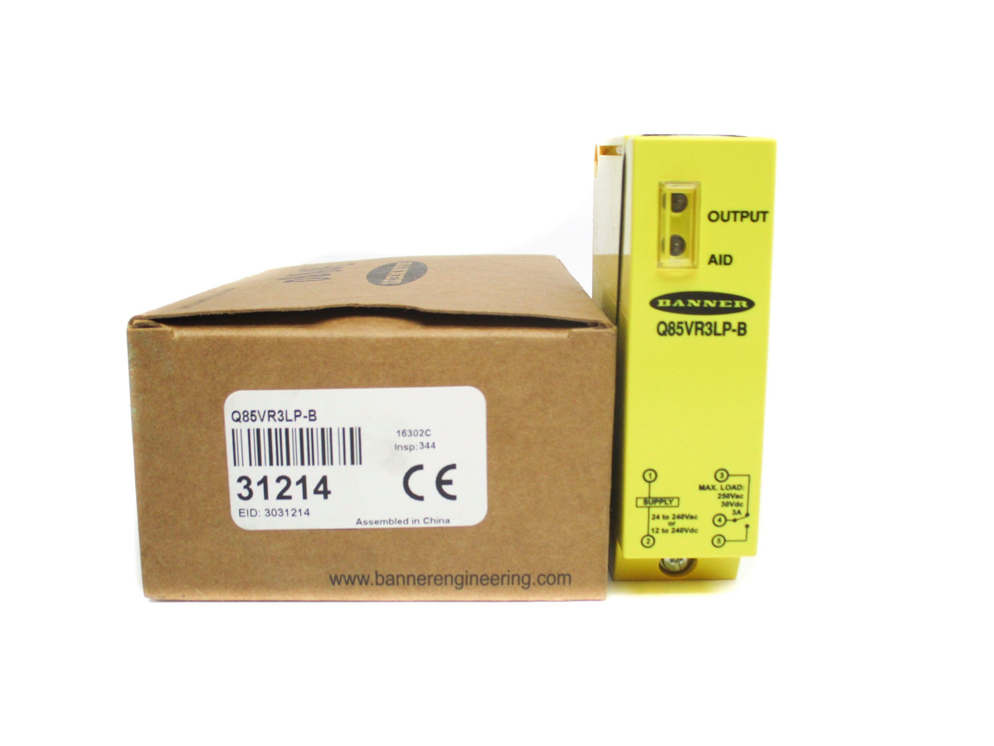 BANNER ENGINEERING Q85VR3LP-B 31214 240VAC NSMP
