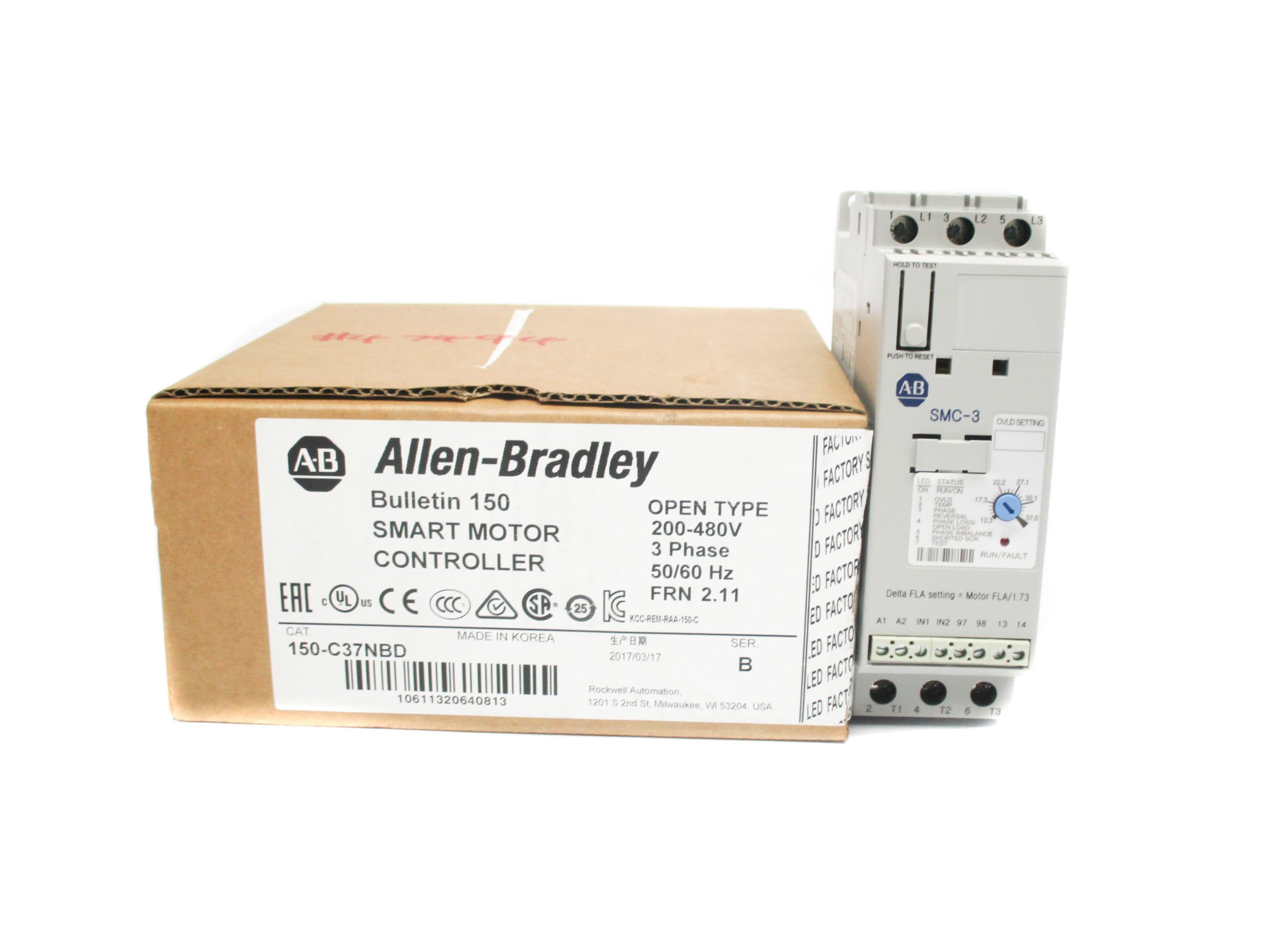 ALLEN BRADLEY 150-C37NBD SER. B F/W 2.11 200-480V (WH) NSMP