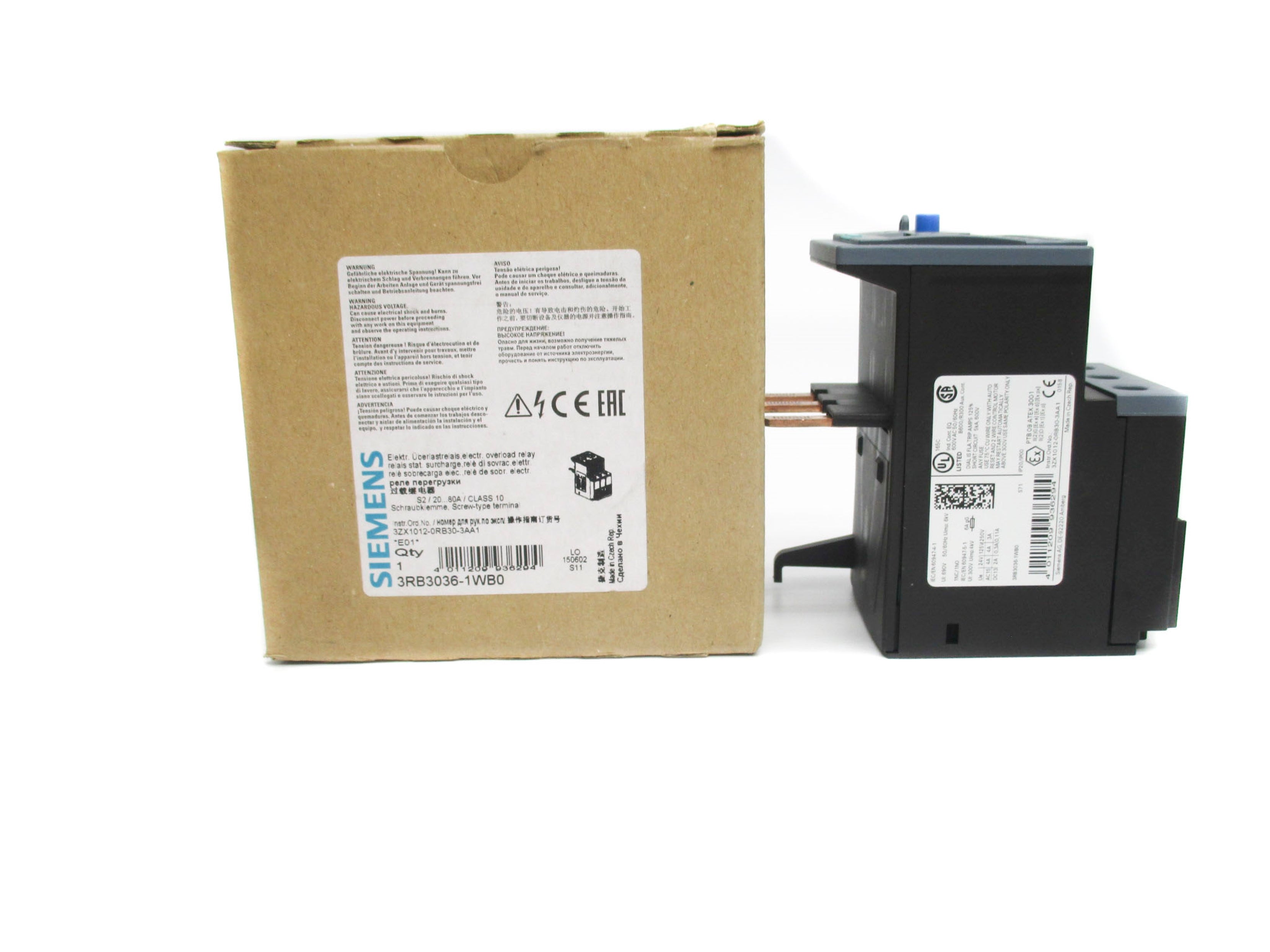 SIEMENS 3RB30361WB0  20-80A 690V NSMP