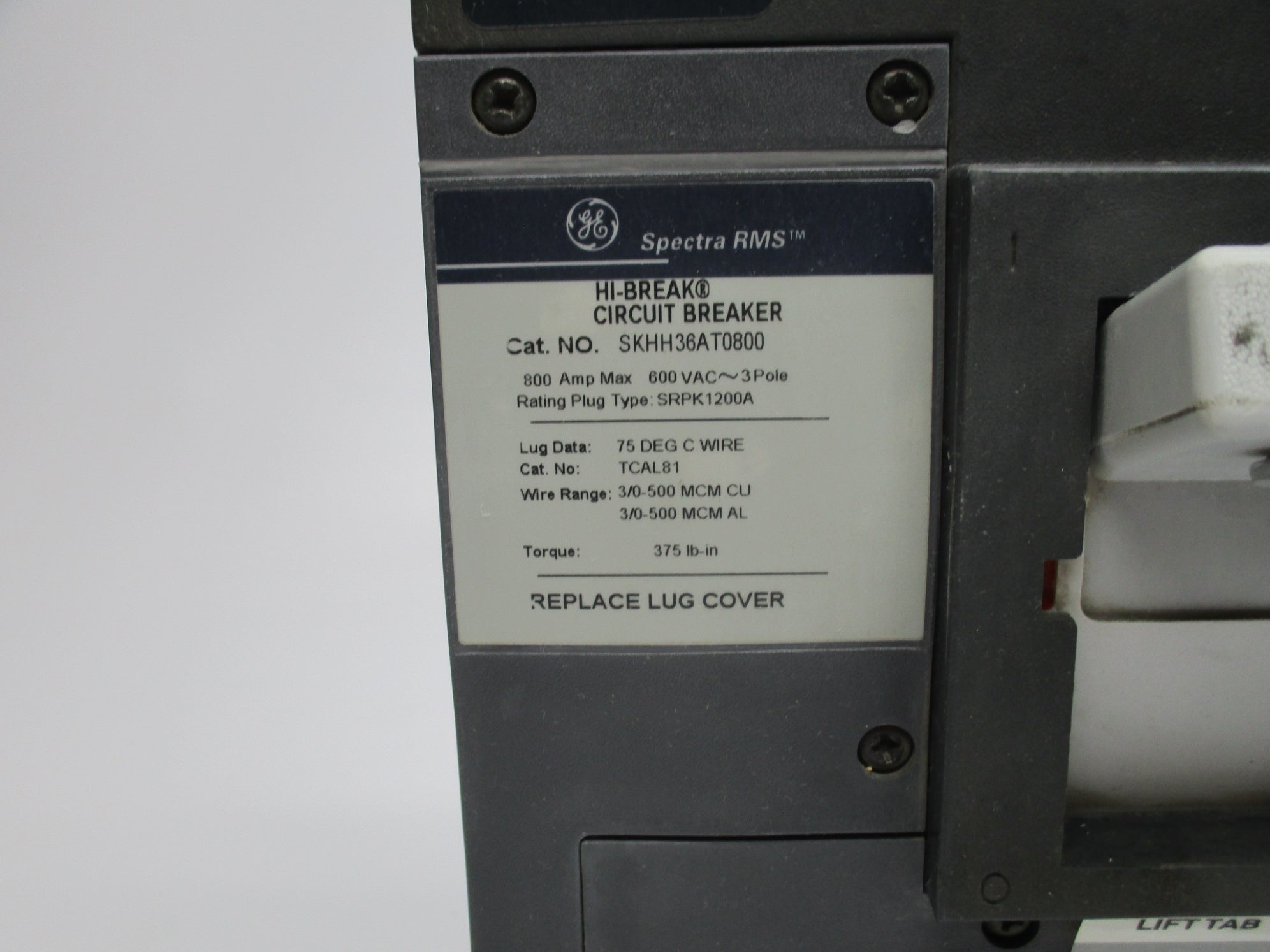 GENERAL ELECTRIC SKHH36AT0800 800A 600VAC NSMP