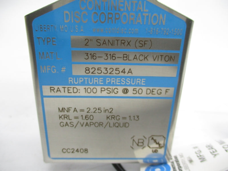 CONTINENTAL 8253254A 100PSI 2" NSMP