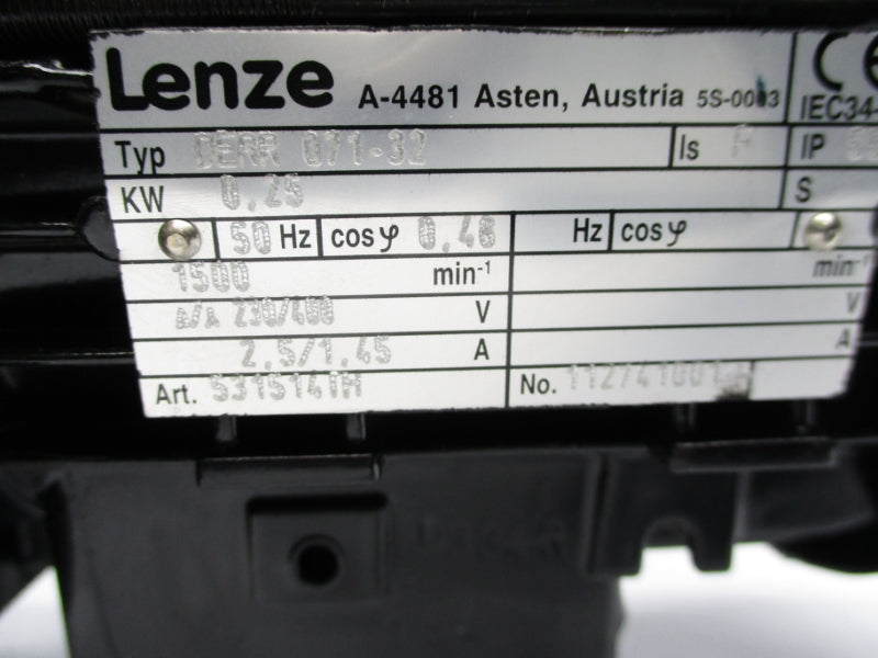 LENZE DERR071-32 230/400V 2.5/1.45A NSNP