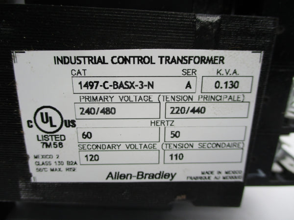 ALLEN BRADLEY 1497-C-BASX-3-N SER. A 240/480V (BR/WH) NSMP