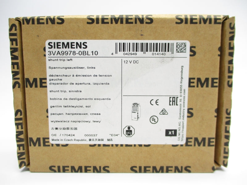 SIEMENS 3VA9978-0BL10 12VDC NSMP