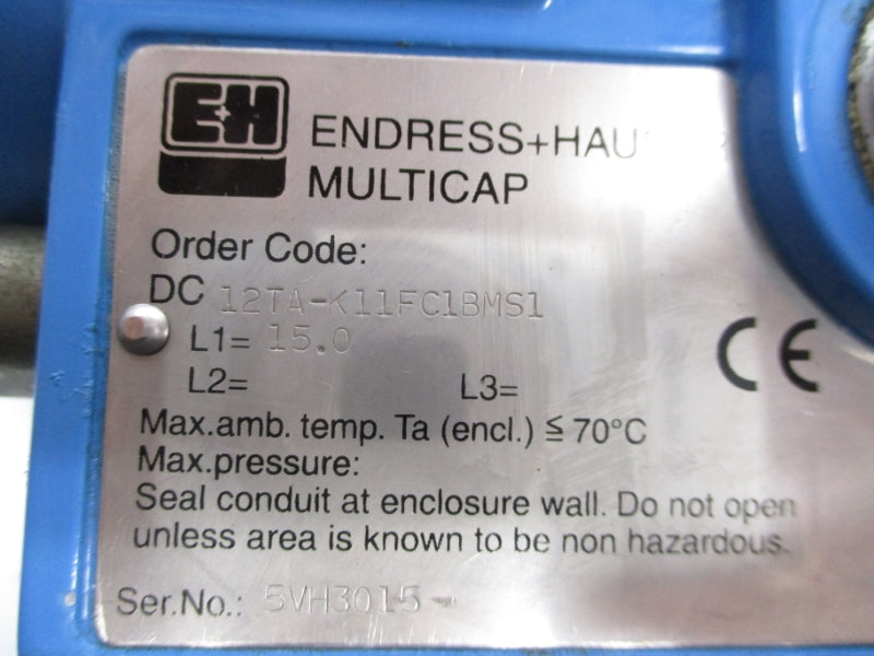 ENDRESS+HAUSER DC12TA-K11FC1BMS1 90-250V 15" UNMP
