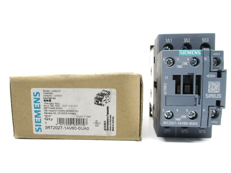 SIEMENS 3RT2027-1AV60-0UA0 480V 32A NSMP