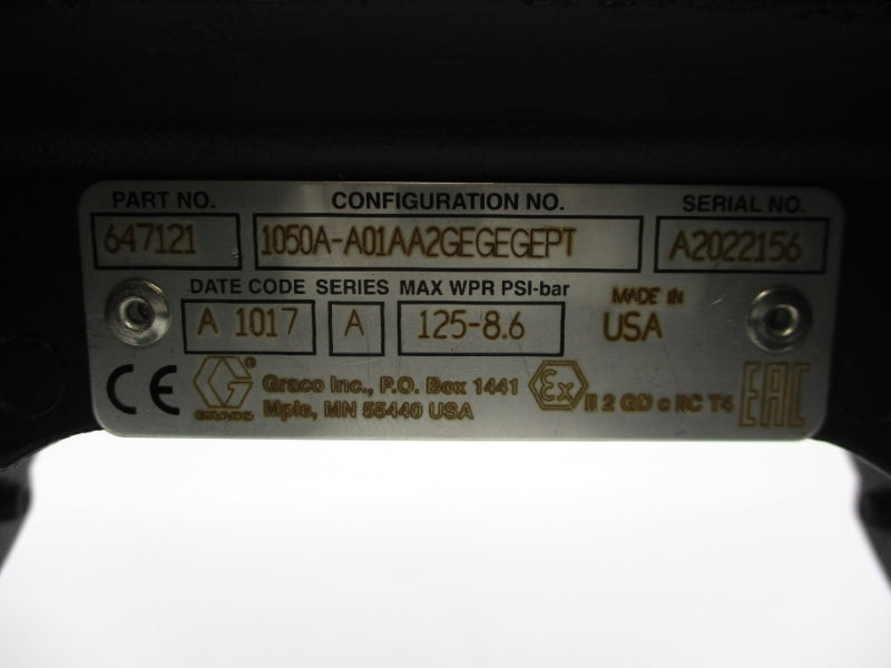 GRACO 647121 SER. A 125-8.6PSI NSMP