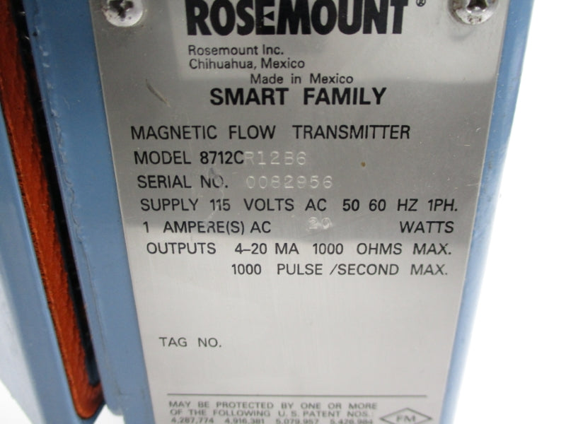 ROSEMOUNT 8712CR12B6 115VAC 1A NSNP