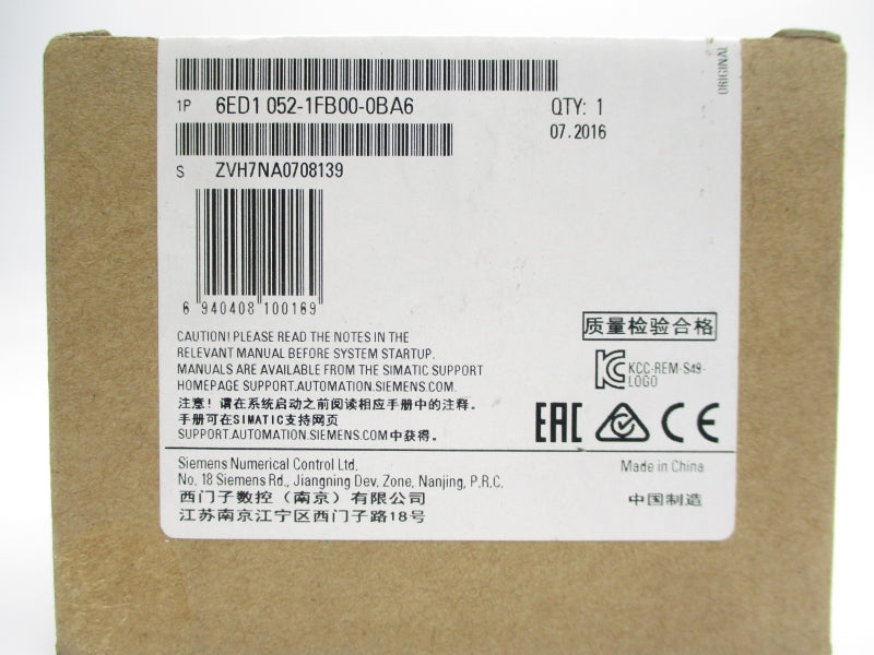 SIEMENS 6ED1052-1FB00-0BA6 F/W V1.07.07 NSFS